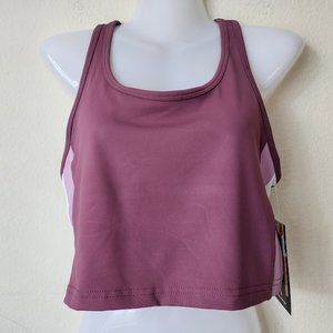 NWT Avia Women's Cropped Racerback Tank Top. Size L (12-14).